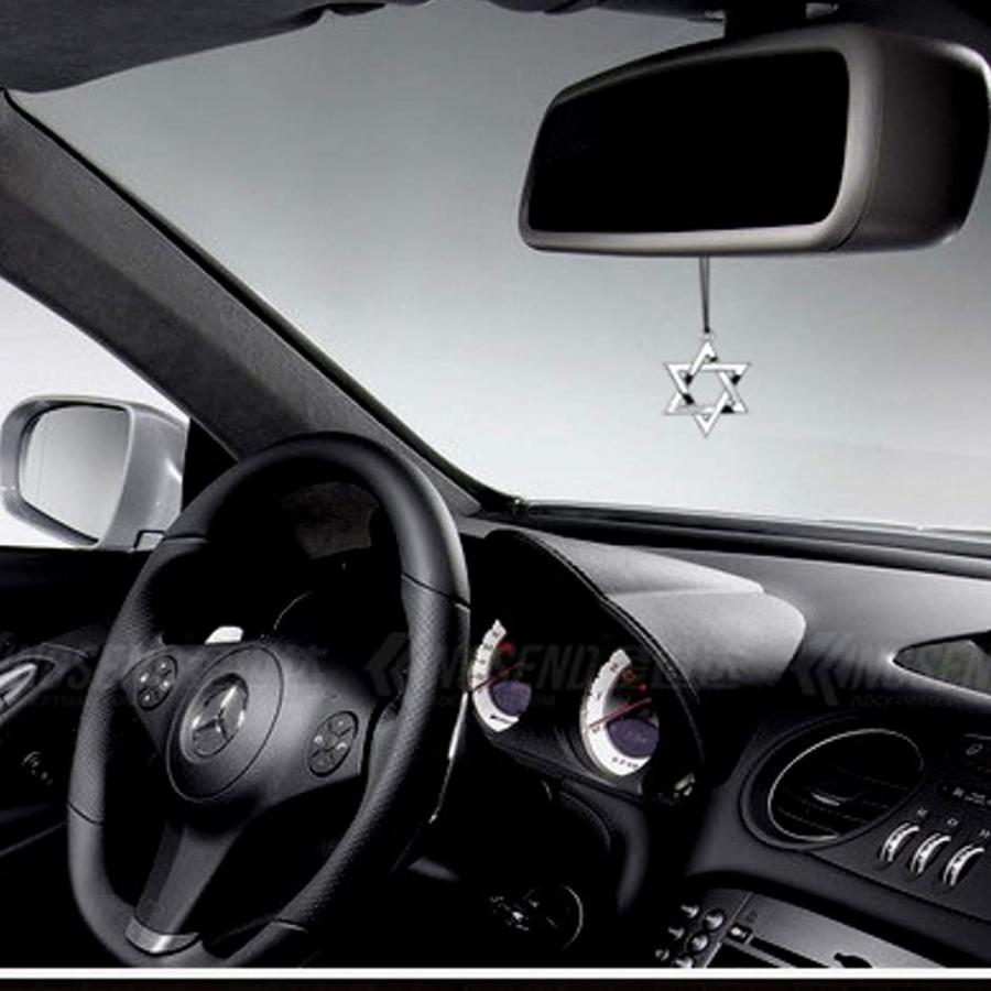 57 Off ルームミラー アクセサリー 車 吊り下げ 六芒星 シルバー 黒 ２個セット シーバー Bayern Dghk De