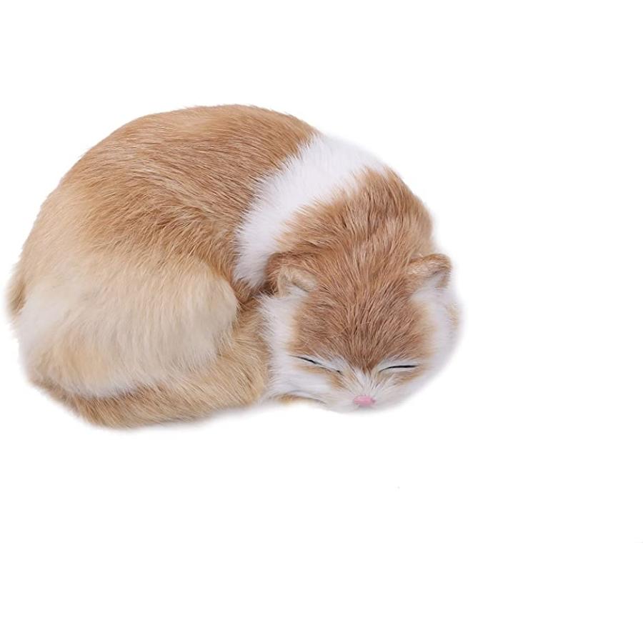 在庫限り ぬいぐるみ 猫 本物そっくり 景品 リアル 再現 寝そべり ネコちゃん ペット 置物 部屋飾り インテリア Mdm 黄色 Materialworldblog Com