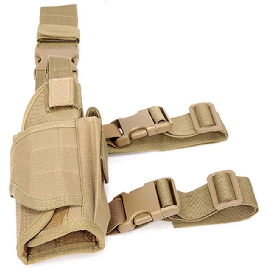 morytrade レッグホルスター ハンドガン ガンホルダー ガンホルスター レッグポーチ 右 サバゲー(タン) 2B6I8Y814U
