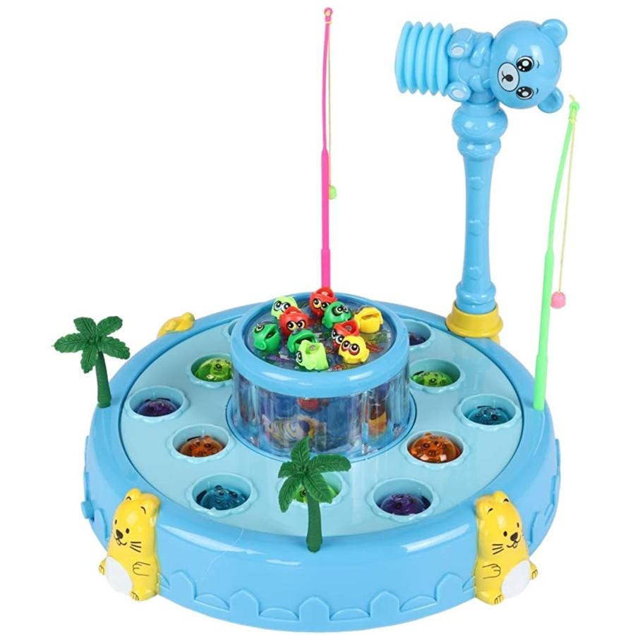 モグラ叩き 魚釣り おもちゃ 電動回転ゲーム ブルー Belle Ile Nature Org