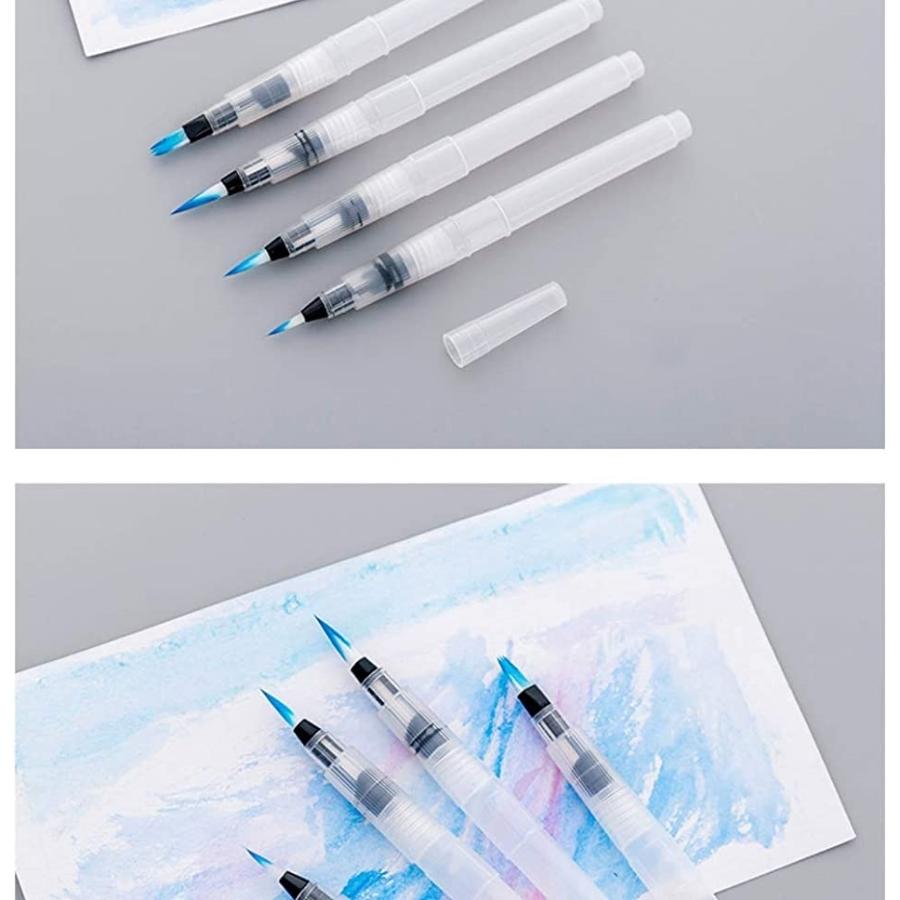 卓越 水彩ペン 水彩画用筆セット 6本入り ウォーターブラシ