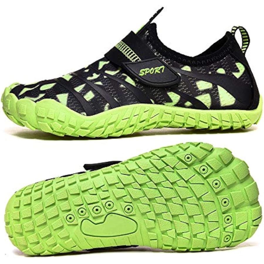 マリンシューズ ウォーターシューズ 水陸両用 軽量 アクアシューズ 男女 キッズ兼用 ビーチサンダル 最大45 Offクーポン Cm グリーン 22 5 緑 480円 2
