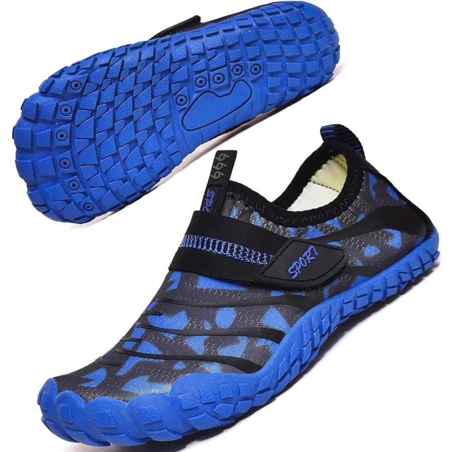 おすすめネット マリンシューズ ウォーターシューズ 水陸両用 軽量 アクアシューズ 男女 キッズ 兼用 ビーチサンダル 子供 ブルー 19 5 Cm