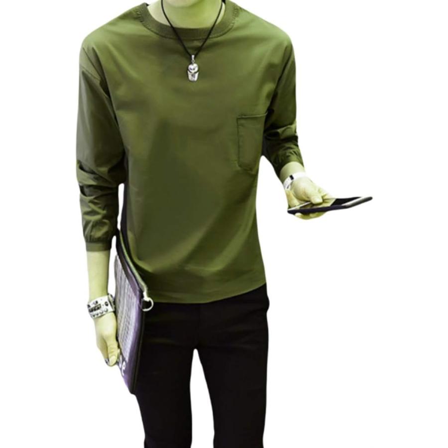 サンクシャ 3色展開 ロンt 長袖 Tシャツ シンプル 着回し ゆったり カジュアル 無地 メンズ カーキ 3xl ホリック Paypayモール店 通販 Paypayモール