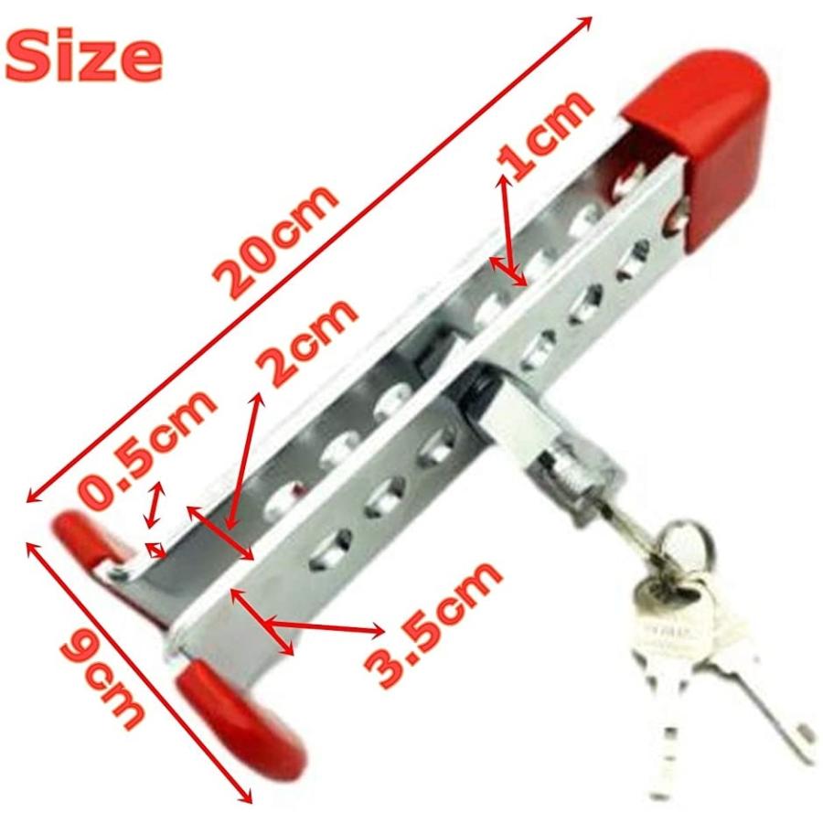 車無断起動防止 8穴 ブレーキクラッチ ペダルロック トラクター 汎用 全商品オープニング価格 保護 農機 x9x4cm 盗難防止 シルバー