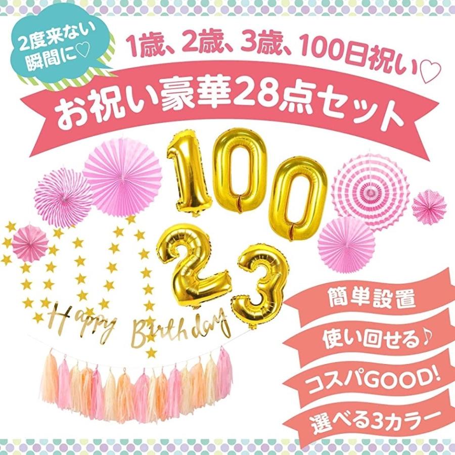 装飾 誕生日 飾り付け バースデー デコレーション 1歳 2歳 3歳 100日祝い Birthday 男の子 女の子 ピンク 2b6oiyuvw5 ホリックワークショップ 通販 Yahoo ショッピング