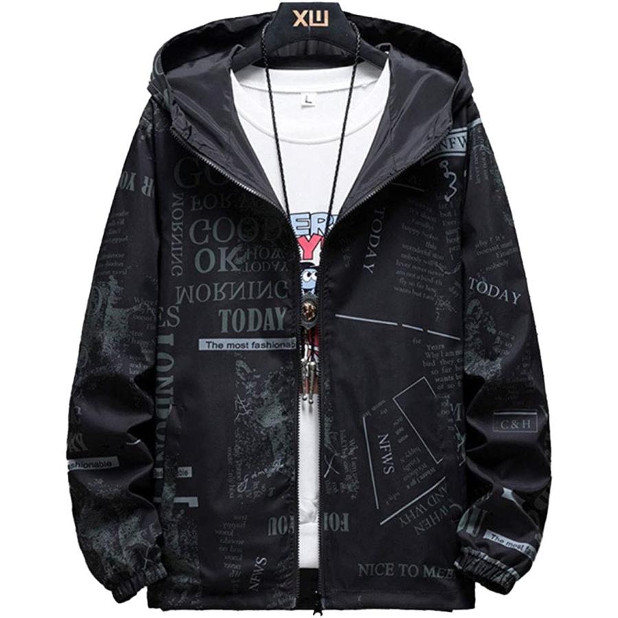 アマツ 選べる2タイプ リバーシブル ジップアップ ウインドブレーカー お洒落 パーカー 韓国風 メンズ タイプa A グレー Xl ホリックワークショップ 通販 Paypayモール