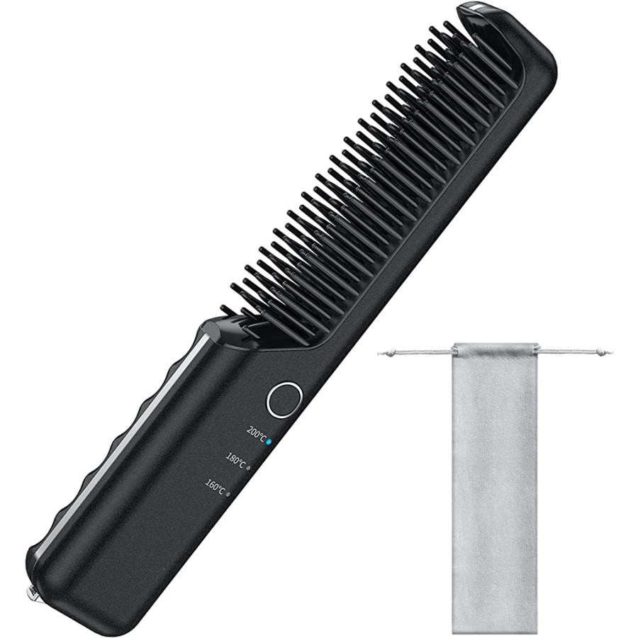 ストレートヒートブラシ Salon Depot ヘアアイロン コードレス ブラシ型 Usb充電式 2way カール ミニ ブラック ホリック Paypayモール店 通販 Paypayモール