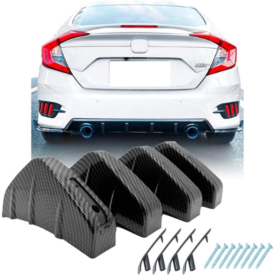リアディフューザー 車 汎用 4個セット 取り付けネジ付きリアバンパースポイラー エアロ カーボン 2b6pwd66tf スピード発送 ホリック 通販 Yahoo ショッピング