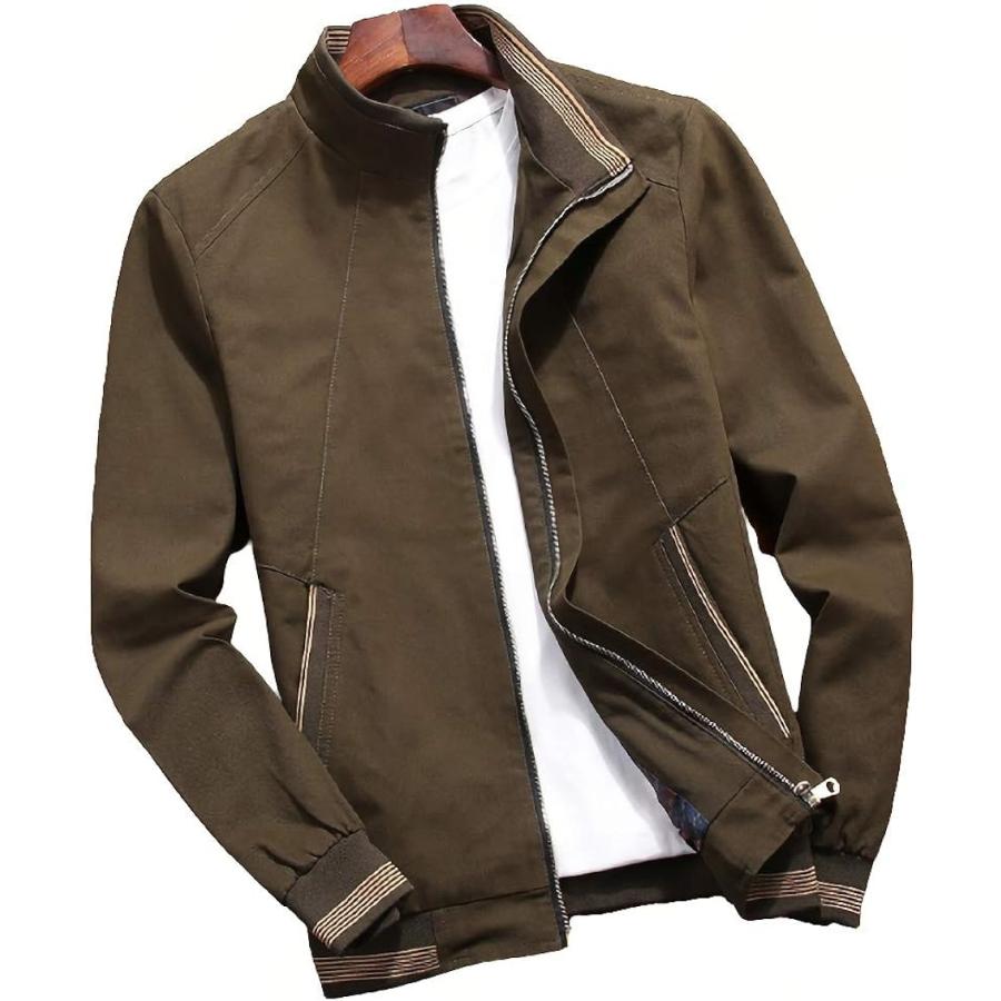 アスペルシオ ブルゾン ジップ ノーカラー ジャンパー メンズ ジャケット カーキ色 カーキ Xl ホリック Paypayモール店 通販 Paypayモール