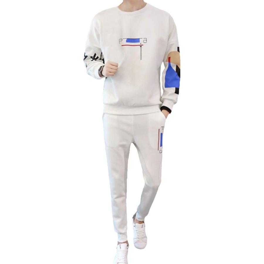 スウェットセットアップ 上下 ルーズ ラフ ジャージ カジュアル かっこいい メンズ ホワイト Xl ホリック Paypayモール店 通販 Paypayモール