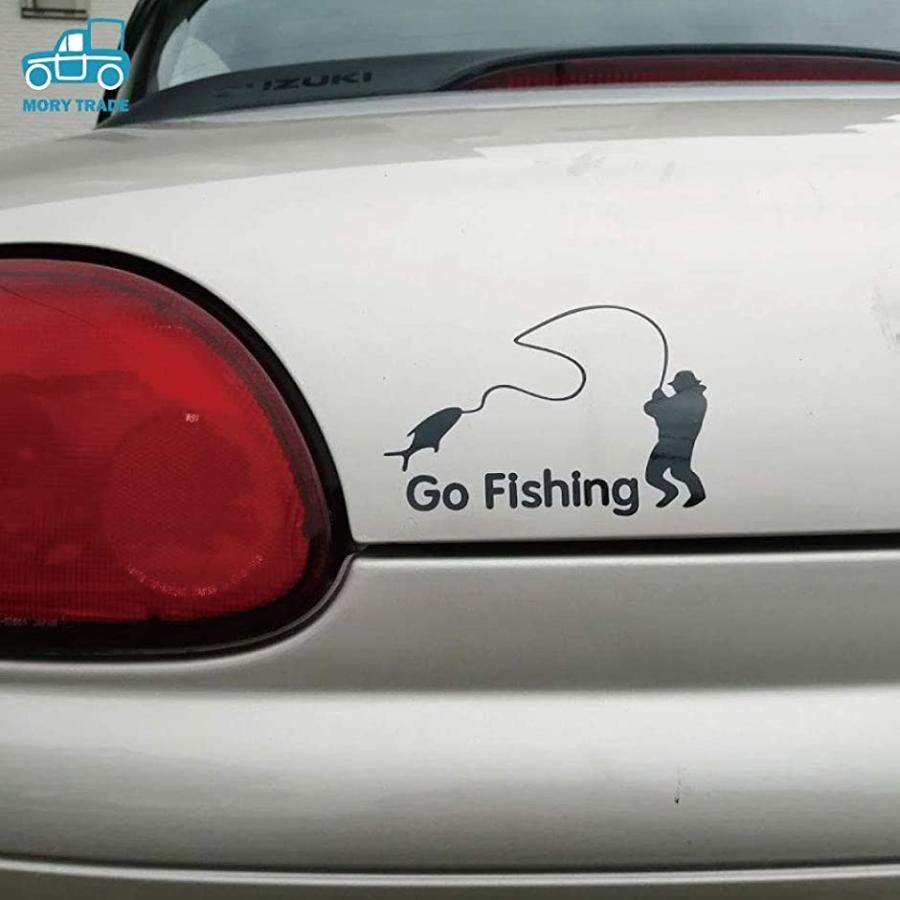 人気急上昇 Morytrade 車 反射 ステッカー 釣り 魚 フィッシング シール 自働車 ドレスアップ 黒 3種類 Smaksangtimur Jkt Sch Id