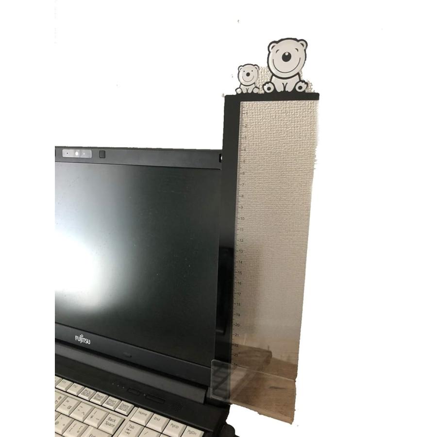 パソコン 付箋 ボード ディスプレイ メッセージボード 左右2個 アクリル 透明ボード スマホスタンド ルーラー 子犬