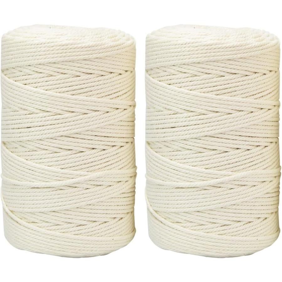 特売 手芸用 マクラメロープ 2個セット コットン素材 綿100 糸 紐 編み物