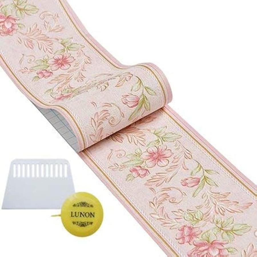 リメイクシート トリムボーダー 花柄 ピンク 10 5cm X 5m ヘラ付 壁紙 シール 幅広 マスキングテープ 補修テープ 腰壁シート スピード発送 ホリック Paypayモール店 通販 Paypayモール