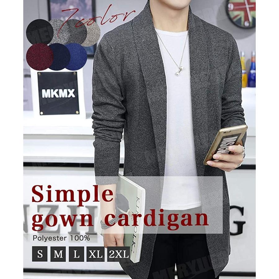 Meryueru メリュエル ソリッド カラー スマート デザイン ミドル ニット カーディガン メンズ グレー S ホリック Paypayモール店 通販 Paypayモール