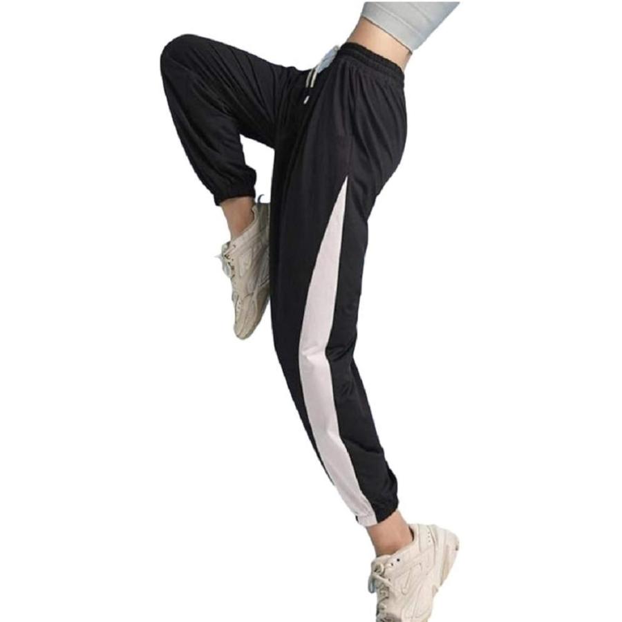 定番キャンバス レディース フィットネスパンツ ジャージ ゆったり トレーニング ヨガパンツ ブラック ブラック Xl 期間限定今なら