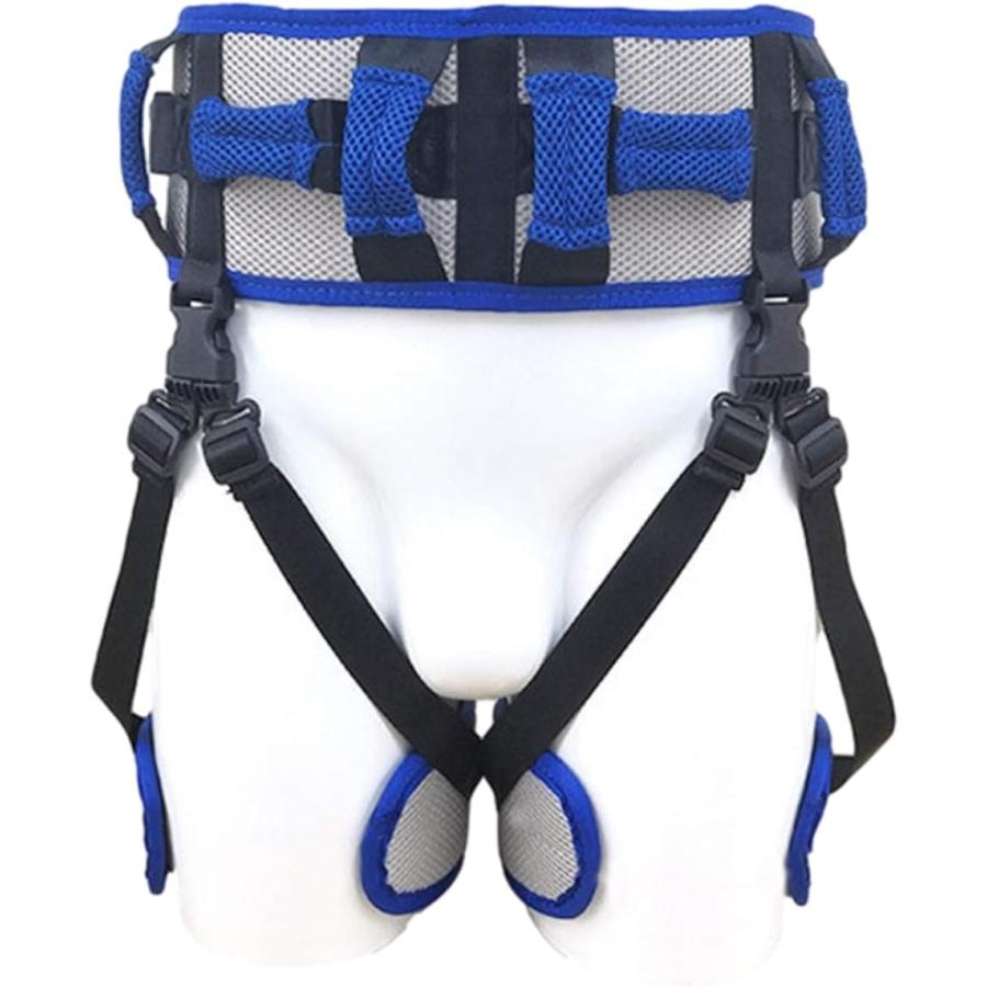 1734円 休み 介助ベルト 股ベルト付 介護 移動 補助 転倒防止 リハビリ 車いす 歩行支援 シニアサポート ブルー