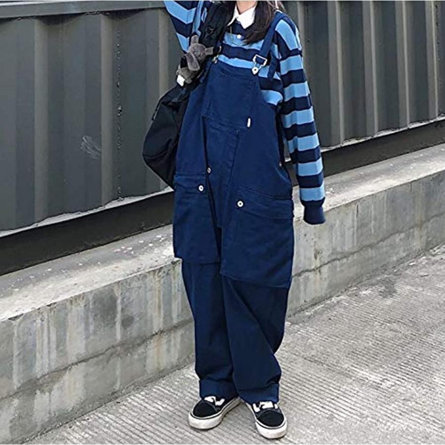おしゃれ オーバーオール メンズ サロペット オールインワン 作業服 つなぎ サスペンダー ストリート ストリート系 冬 ネイビー L ホリック
