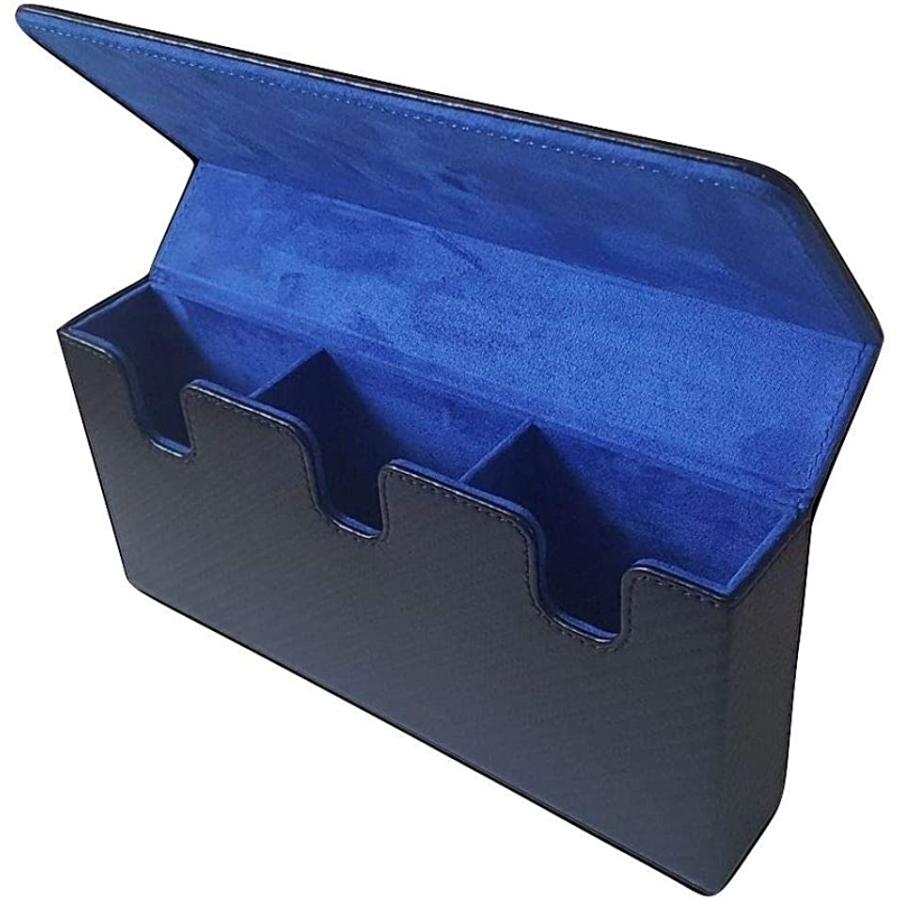 スタイリッシュなカーボンレザー仕様 スリーブ 収納 トレカ デッキケース スリム カードケース Navy 2b6w5cr2p3 ホリックワークショップ 通販 Yahoo ショッピング