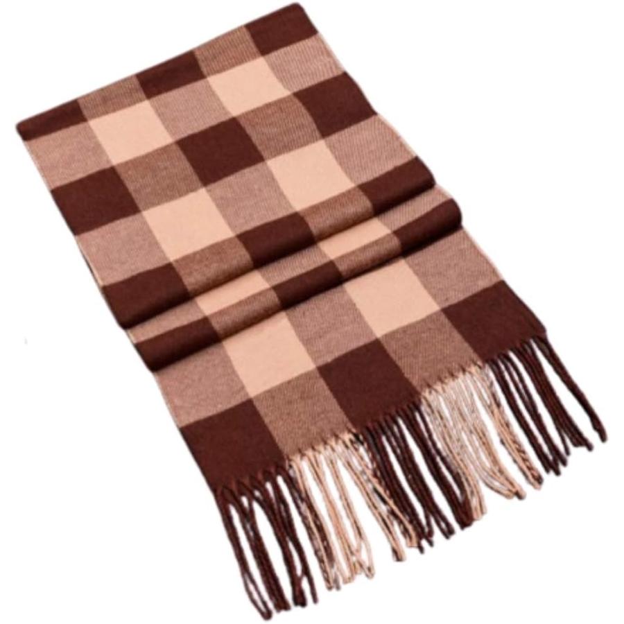 マフラー 柔らかい 肌触り チェック柄 秋 冬 メンズ スカーフ ストール フリンジ付き Mdm ブラウン 長さ160cmx幅31cm 2b6xsw9oc3 スピード発送 ホリック 通販 Yahoo ショッピング
