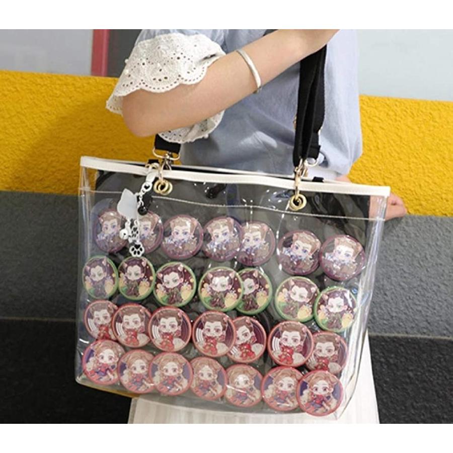缶バッジカバー 収納 痛バッグ 推しキャラ グッズ 57mm用 40枚セット(57mm用 40枚セット)|horikku|02
