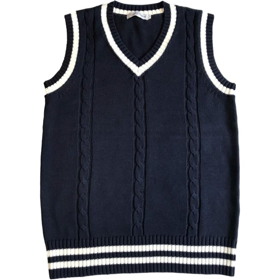 ラッキーチャーム Vネック ケーブル編み ライン入り ニット ベスト メンズ 紺 カジュアル 男子 学生 ビジネス 春 ネイビー L 2b6ygn3rq1 スピード発送 ホリック 通販 Yahoo ショッピング