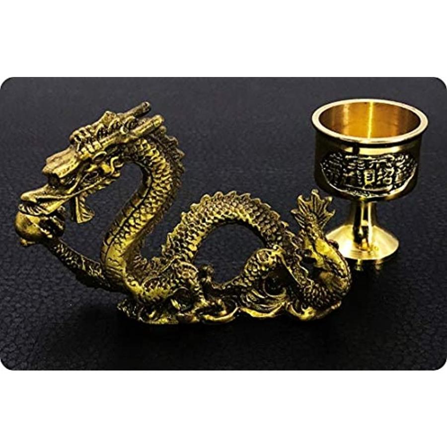 風水 グッズ 金色 龍の置物 龍神 銅製 水杯 竜 玄関 金運 龍と水杯セット ホリック Paypayモール店 通販 Paypayモール