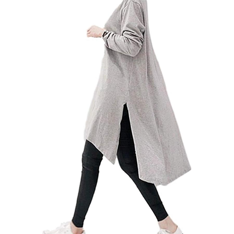 パッショングリ ム 前後差 サイドスリット スリットワンピース チュニックワンピース シャツスカート シンプルコーデ グレー Xl ホリック Paypayモール店 通販 Paypayモール