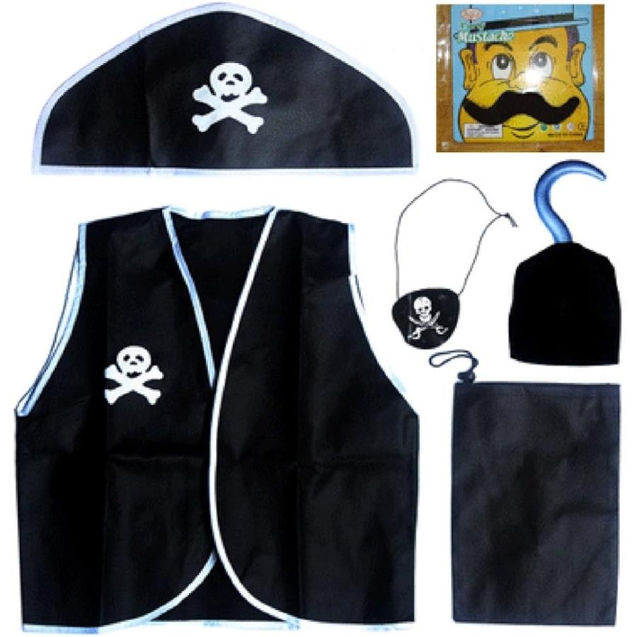 海賊 衣装 子供 コスプレ ６点 セット 4 10才 キッズ 用 コスチューム ひげ 付 海賊 ひげ ホリック Paypayモール店 通販 Paypayモール