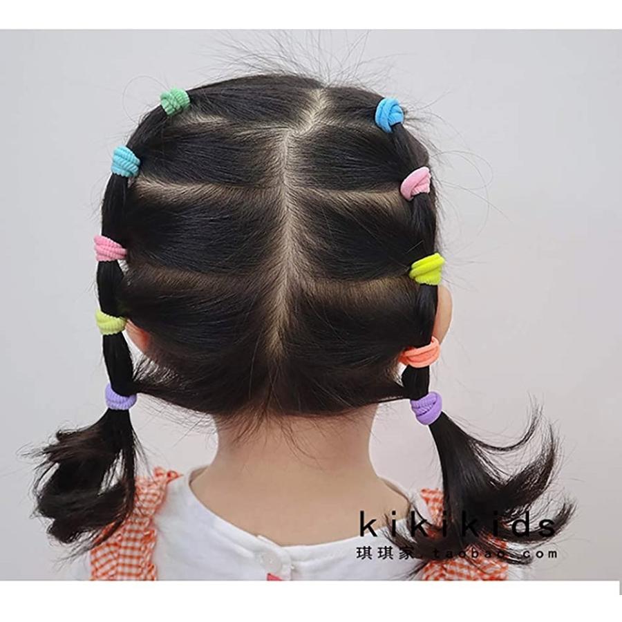 Bianhuan ヘアゴム こども 100本 セット 赤ちゃん 毎週更新 おしゃれ かわいい 髪ゴム カラフルb カラフル 子供