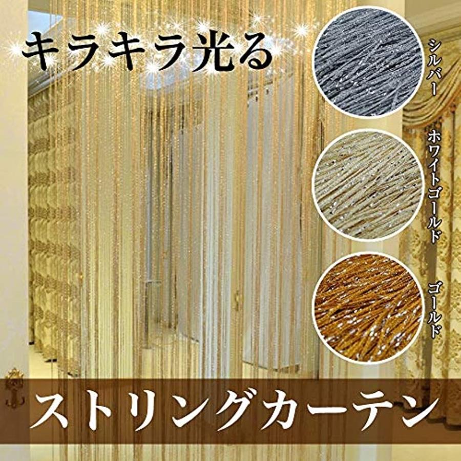 Web限定カラー 華やか ストリングカーテン ひものれん おしゃれ 空間 インテリア シルバー 2 280円 Aynaelda Com