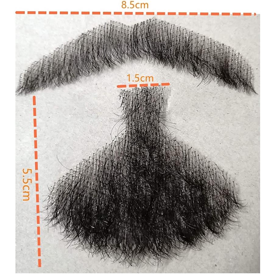 付け髭 ひげ 口髭 人毛 ウィッグ 髪製髭 手作り本物 1枚 ホリック Paypayモール店 通販 Paypayモール
