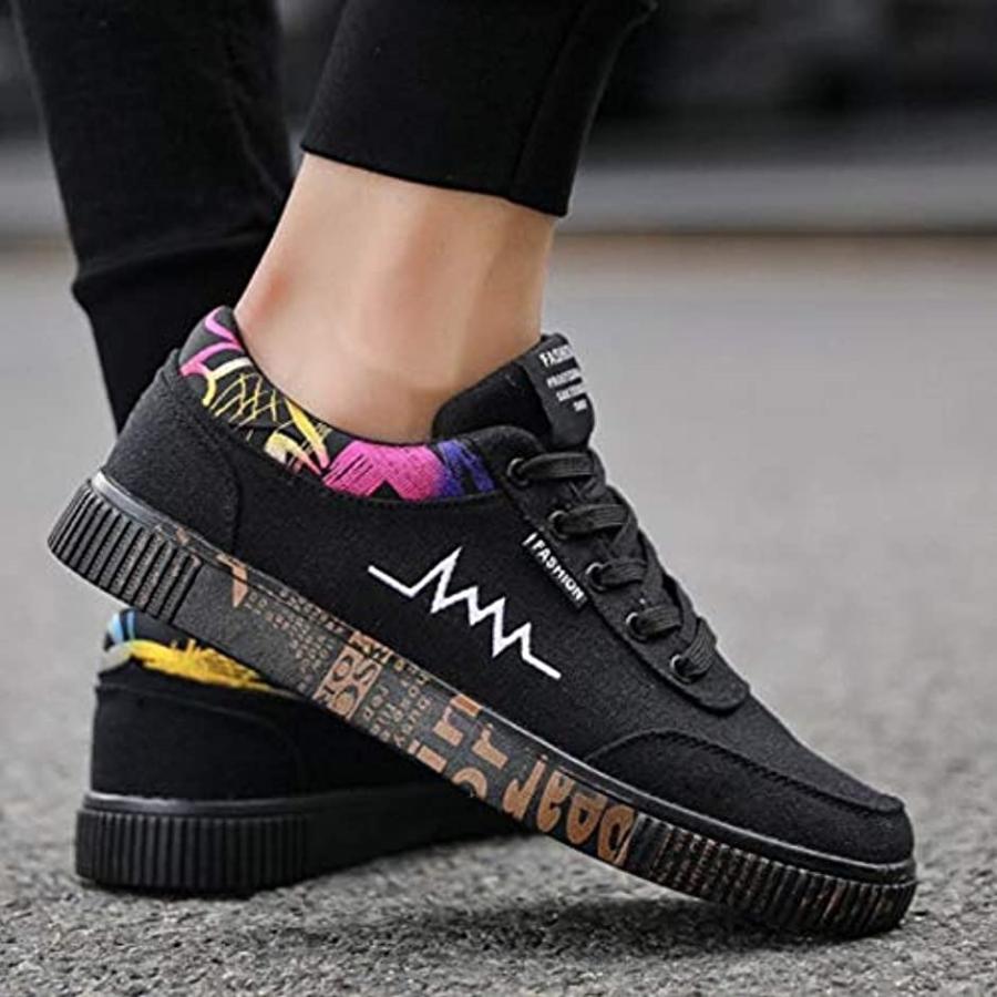 メンズ カジュアル スニーカー ロゴ 柄 物 シューズ 靴 黒 くろ 紐靴 派手 軽量 お洒落 ブラック レインボー 26 5 Cm ホリック Paypayモール店 通販 Paypayモール