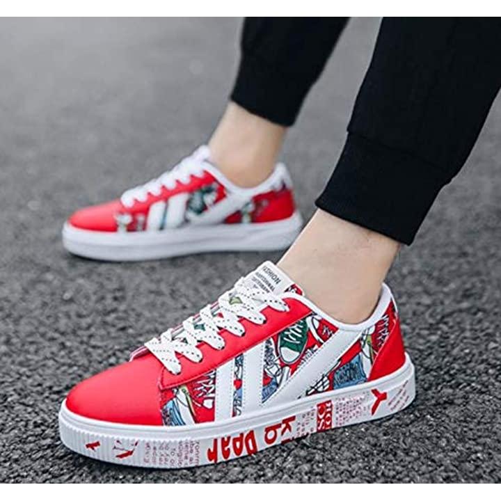 派手 メンズ スニーカー シューズ 柄 あり ロゴ ローカット カジュアル フラット ソール レッド 赤 色 26 0 Cm 2b8og6wknc ホリックワークショップ 通販 Yahoo ショッピング