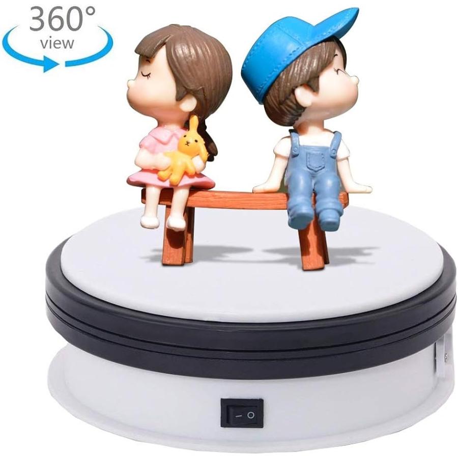 360度 ターンテーブル 自動的に回転 回転台 電動ターンテーブル 展示品 フィギュア 撮影用 展示テーブル 低消費電力 白 スピード発送 ホリック 通販 Paypayモール