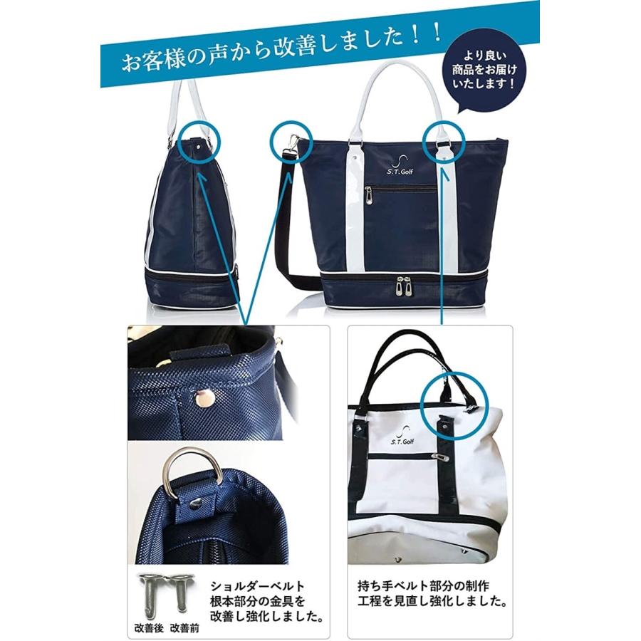 ゴルフボストンバッグ メンズ ゴルフトートバッグ ゴルフバッグ シューズ収納 防水 合皮 2層式 軽量 おしゃれ ブラック ホリック Paypayモール店 通販 Paypayモール