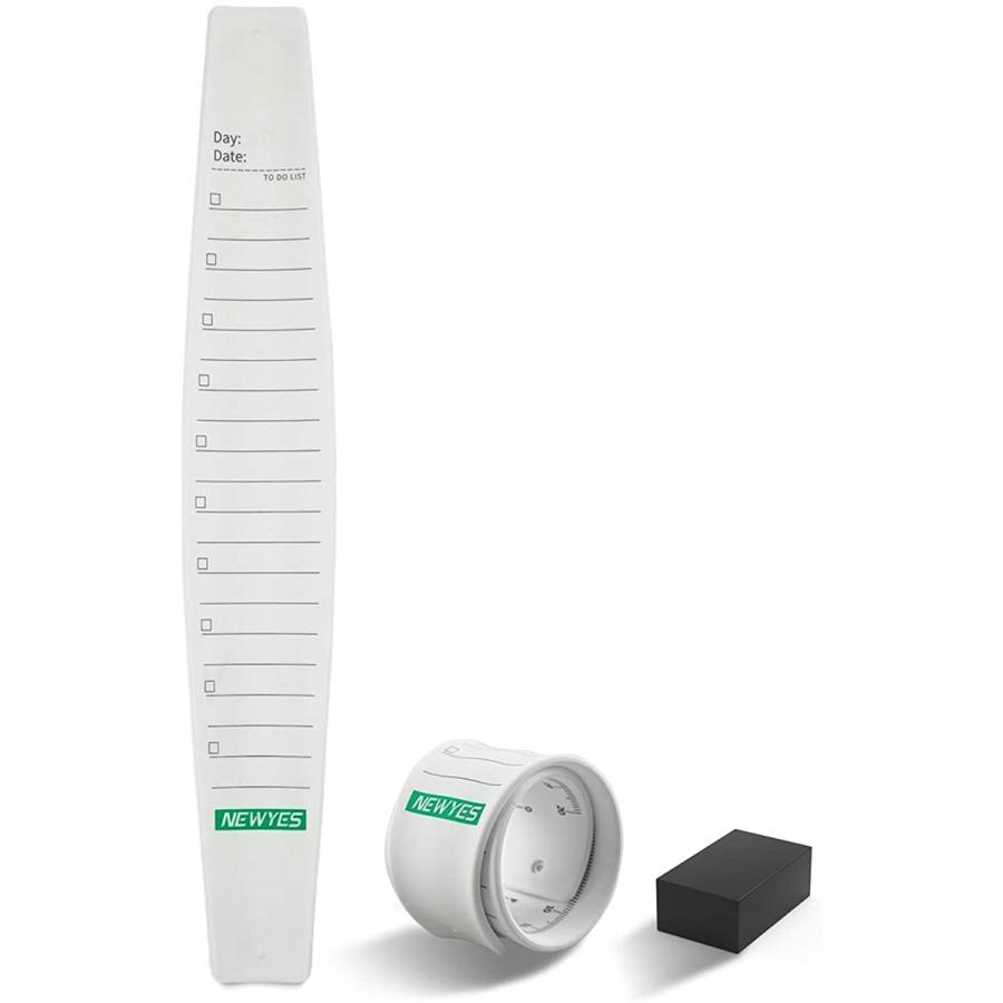 正規認証品 新規格 ウェアラブルメモ 消せるメモ 手首メモ Todoリストノート 白25cm 白 パッチンブレス メモ帳