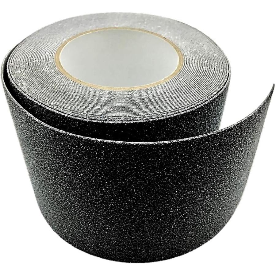 滑り止めテープ ノンスリップテープ 黒 グレー 100mm x 10m 屋外 屋内 階段 床 すべり止め 転倒防止(ブラック) スピード発送