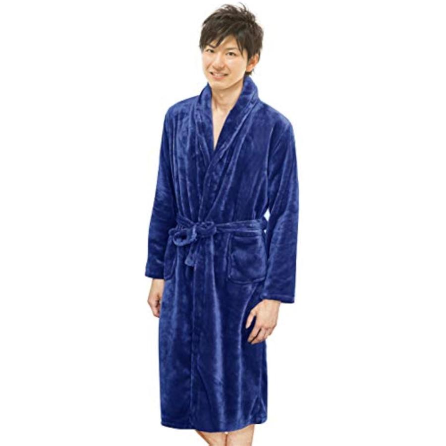 バスローブ タオル地 ガウン 厚手 ルームウェア 肌触り 59 以上節約 部屋着 ディープネイビー メンズ 2 680円 メンズ 軽量 パジャマ