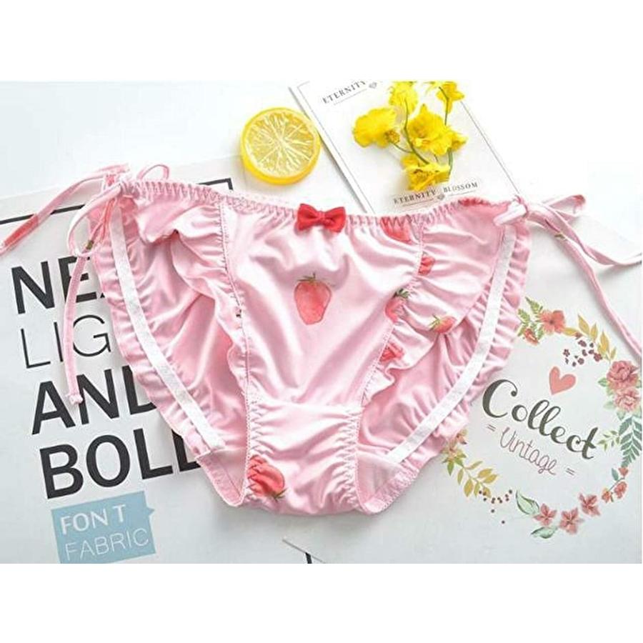 レディース サテン シフォン フリル 苺 プリント いちご パンツ レギュラーショーツ 紐パン パンティー 下着 綿 いちごb Xl ホリック Paypayモール店 通販 Paypayモール