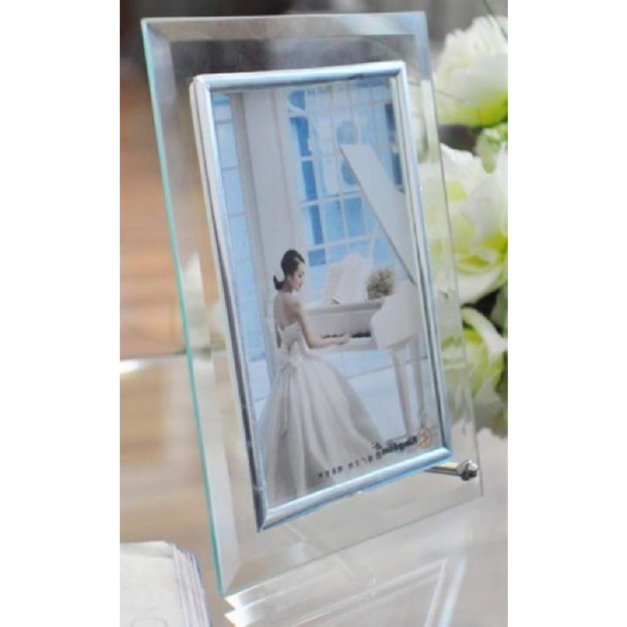 税込 クリスタル フォトフレーム おしゃれ ガラスフォトフレーム ガラスフレーム 写真立て 結婚写真 サイズ