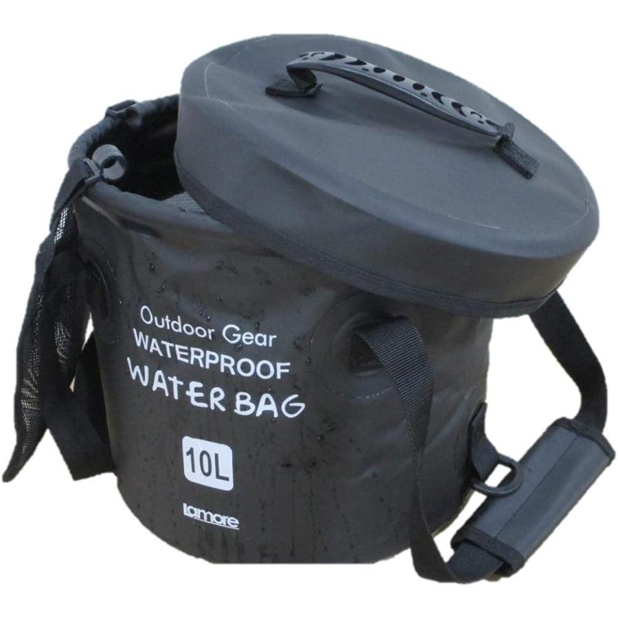 新素材 折りたたみ バケツ 寒い冬でも柔らか素材 バッカン フタ サイドポケット 水汲み 釣り 4 ブラック 黒 10l 最大62 Offクーポン