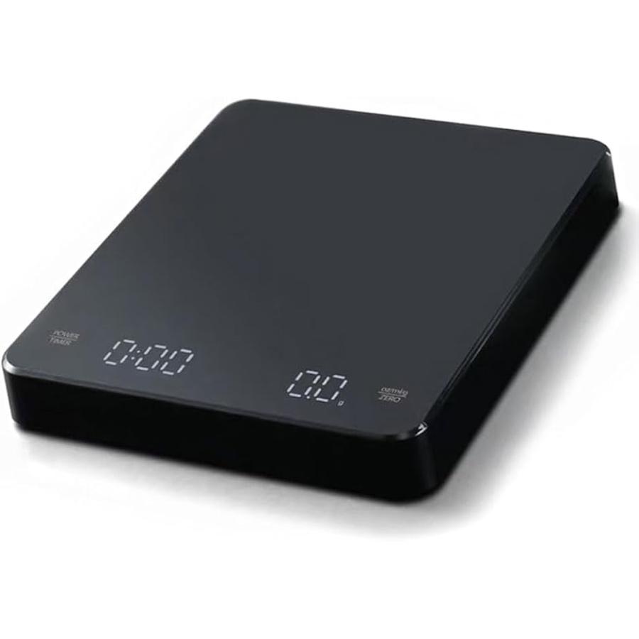 コーヒースケール デジタルスケール キッチンスケール 計量器 0.1g単位 3kg タイマー機能 電源自動OFF 耐熱(ブラック) の商品画像