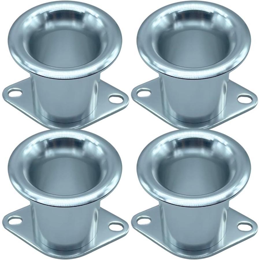 【互換品】 社外 エアファンネル キャブレター フィルター アルミ 直径 44 高さ 72 mm トヨタ 等 (シルバー 4個セット)