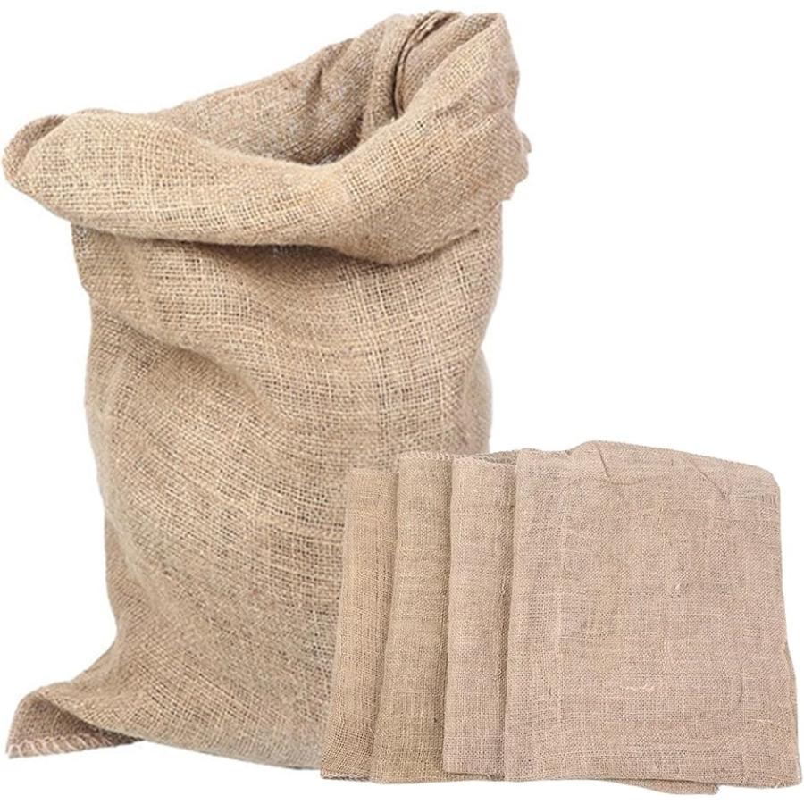 良品ラボ 麻袋 大 ドンゴロス キャンプ 南京袋 厚手 土のう袋 運搬用 園芸 野菜 保存 ガーデニング 鉢 大容量(40x60cm) の商品画像