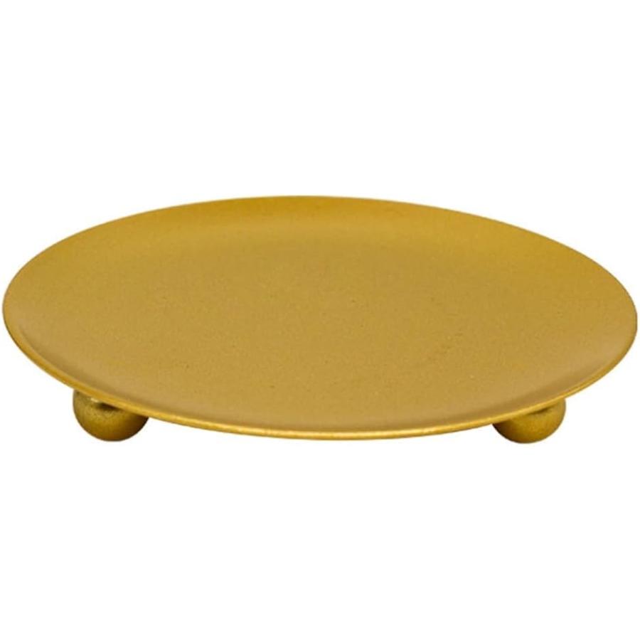 パロサント 受け皿 お香 香木 香皿 キャンドル ホルダー 10cm(ゴールド,  10cm x 1.5cm) の商品画像