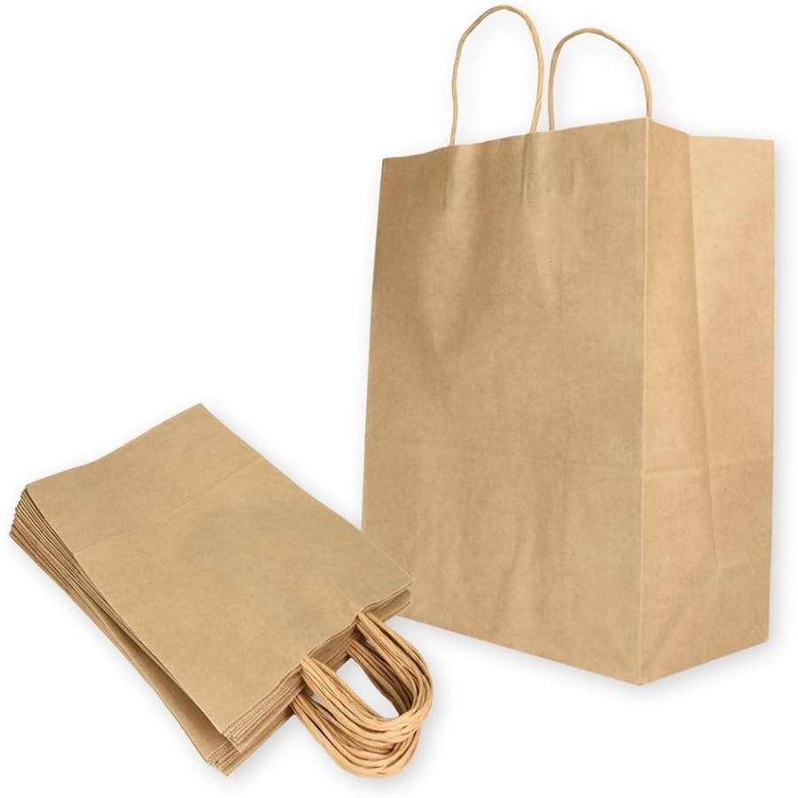 紙袋 クラフトバッグ 無地 シンプル 手提げ ギフト ラッピング プレゼント 20枚セット(ベージュ) の商品画像