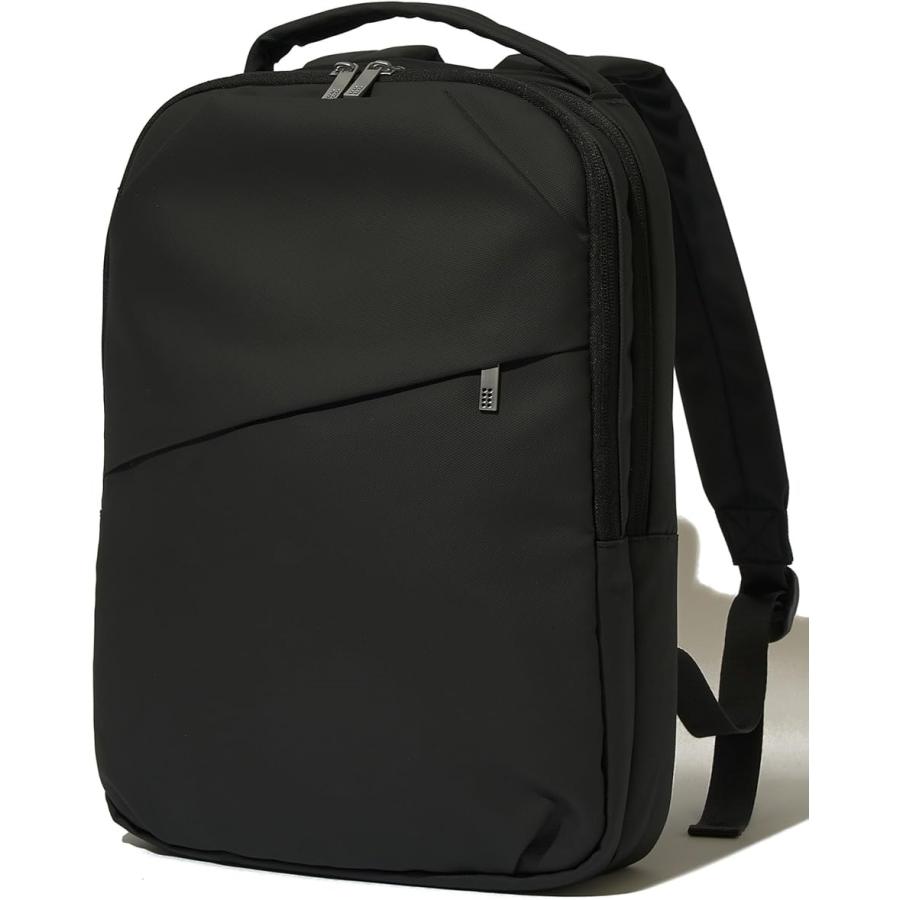 ミニマリストの女性に 新登場、薄さ8cmのスマート リュック レディース 14インチPC A4 撥水(ブラック,  Free Size) の商品画像