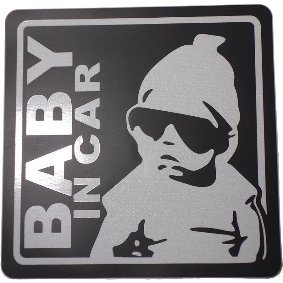 BABY IN CAR 赤ちゃん 乗車中 16cm ステッカー 特別価格 05.BABY 16cmx1 ブラック 最大83%OFFクーポン マグネット MDM
